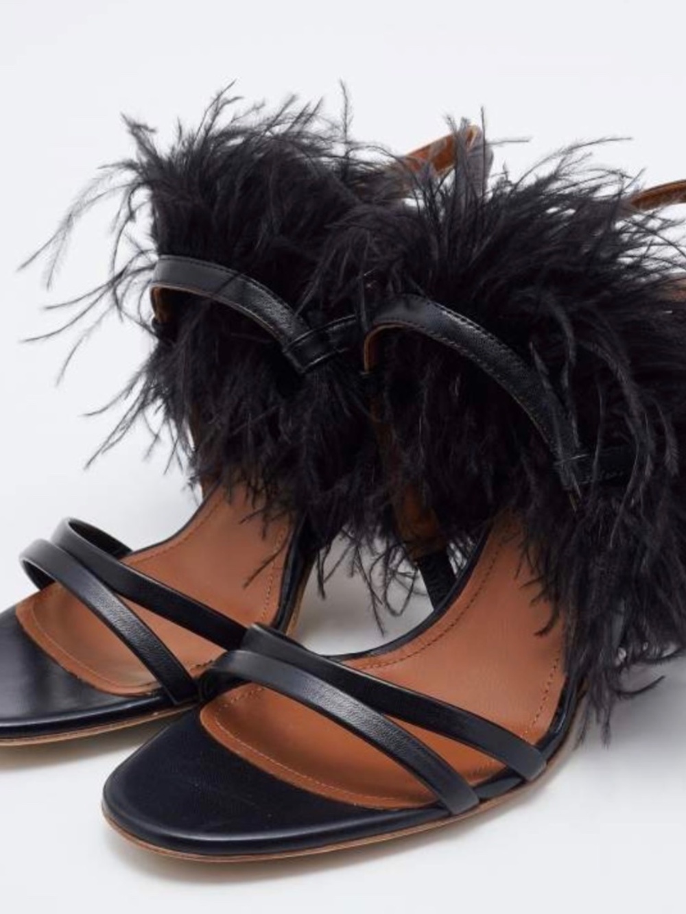 Malone Souliers Black Leather Sandals Size 41